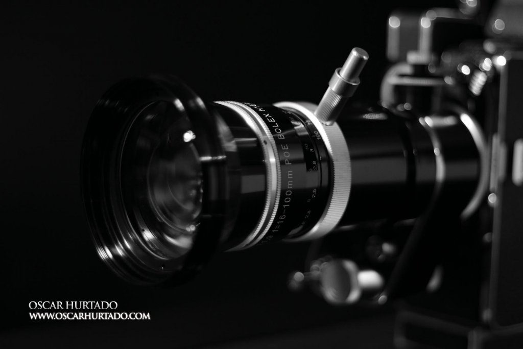 View of the Kern Vario-Switar 100 POE 16-100mm f1.9 zoom lens
