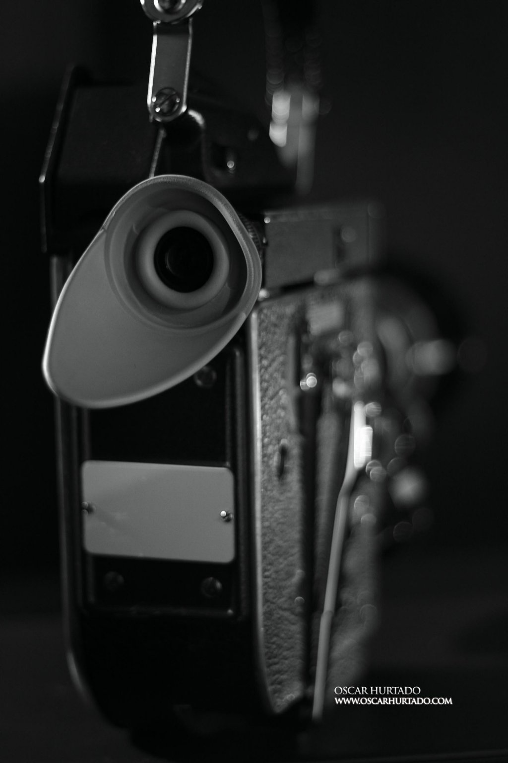 Rear view of a Bolex RX5 16mm camera
