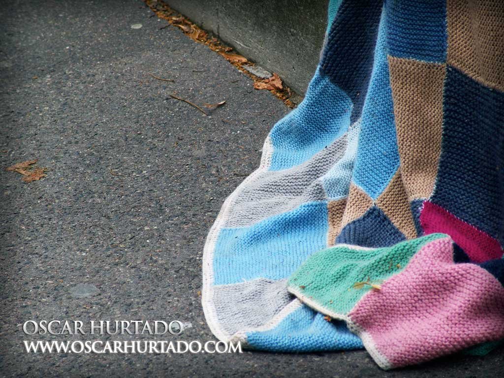 Interesting blanket left on the streets