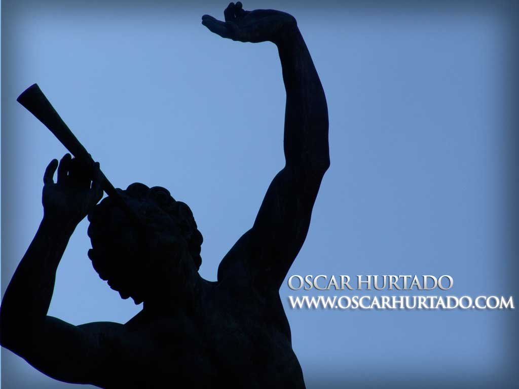 The silhouette of a beautiful statue from the Tuileries Garden