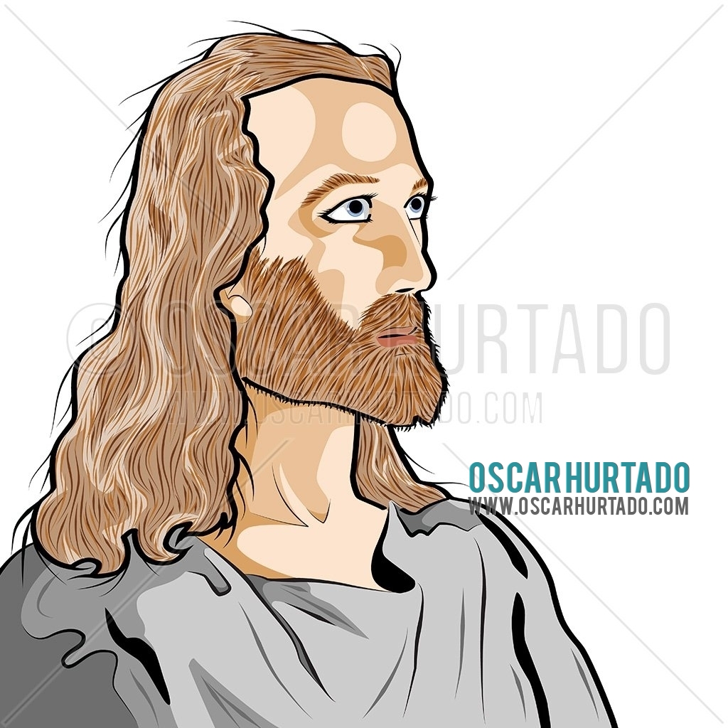 Digital hommage of the iconic Walter Sallman painting portraying Christ