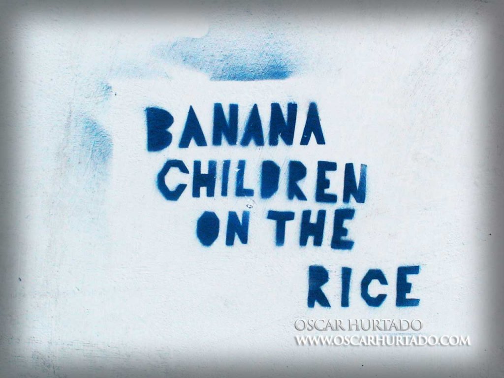 Blue graffiti with the words or phrase 