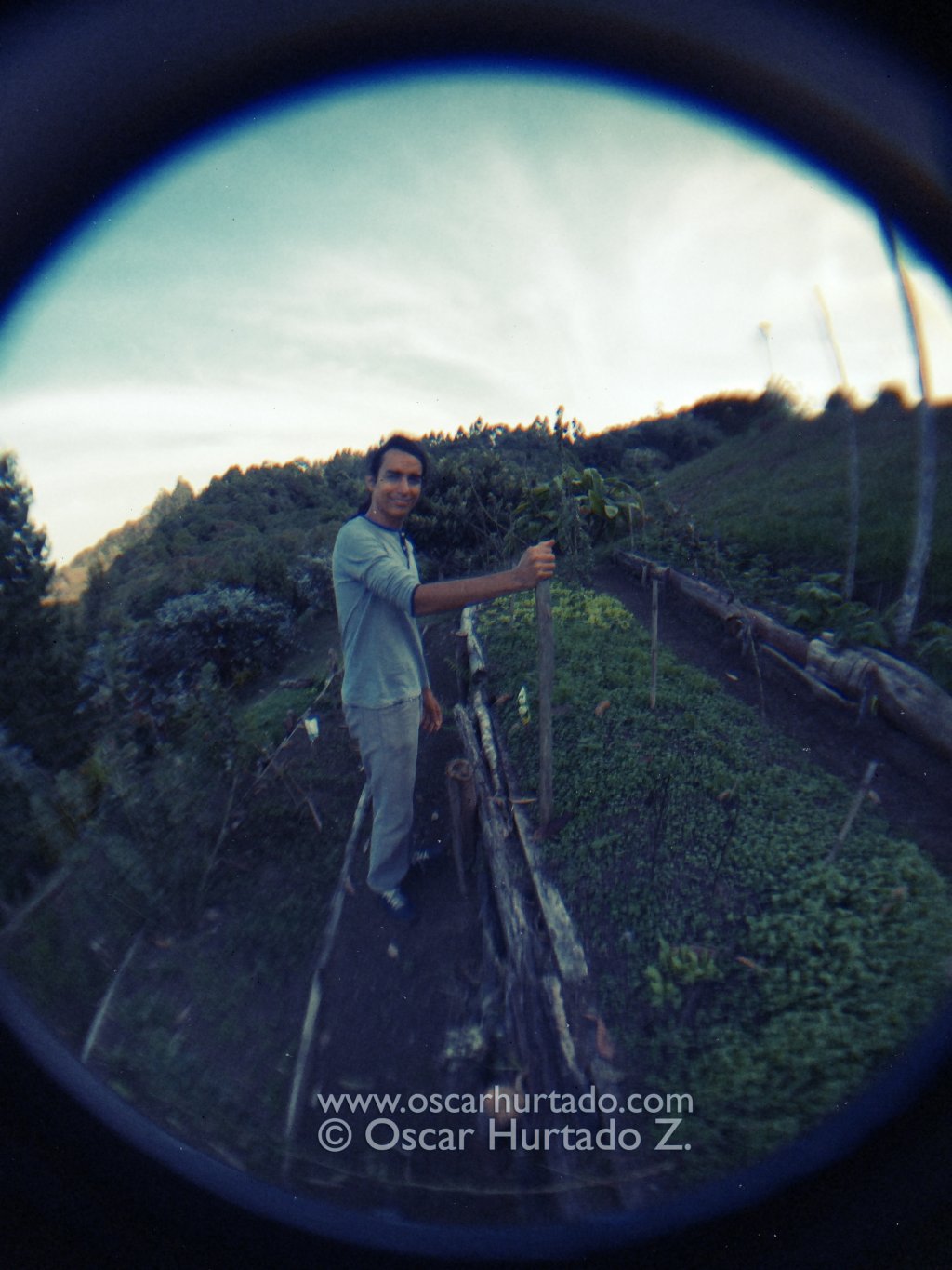 A portrait of my awesome brother shot with a fish-eye lens attached to my phone