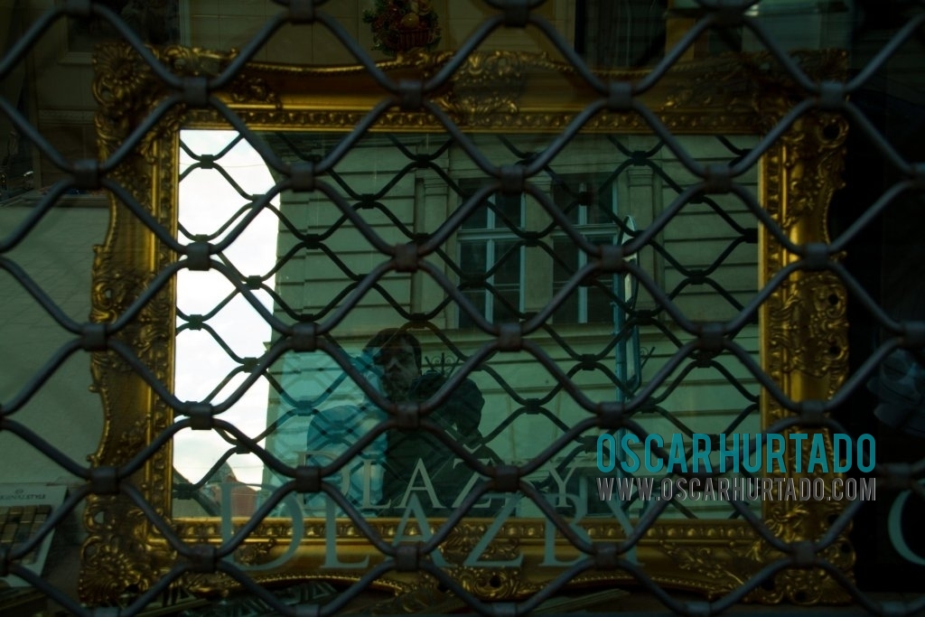 I felt inspired by the Vivian Maier self portraits taken through reflections in street mirrors or display windows