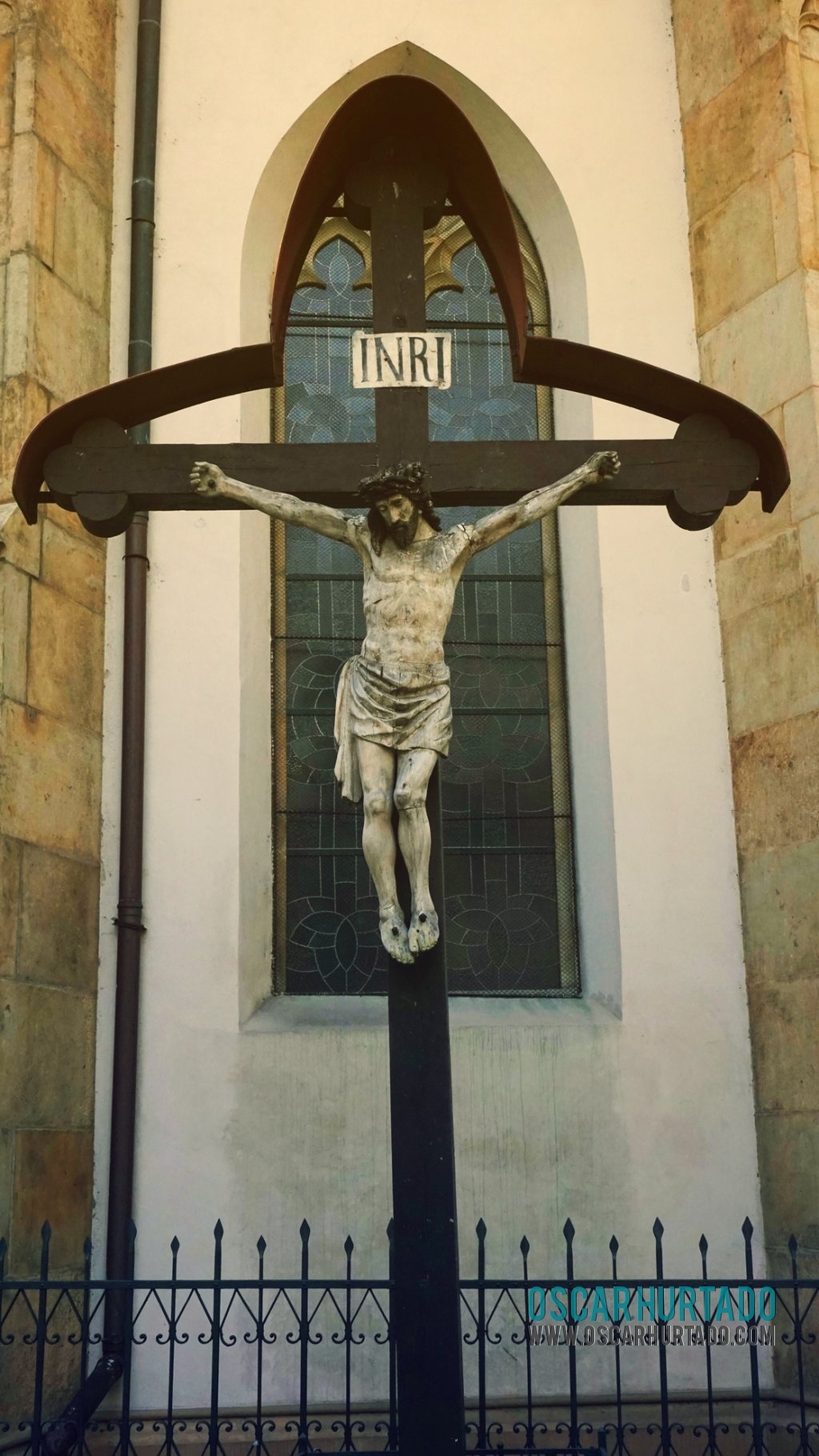 A beautiful figure of Christ found in the streets of Prague outside a small church