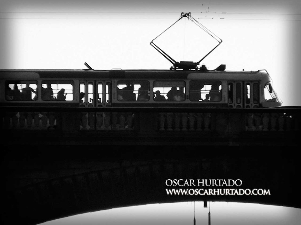 Tram Journey - Black and White photograph (2008)