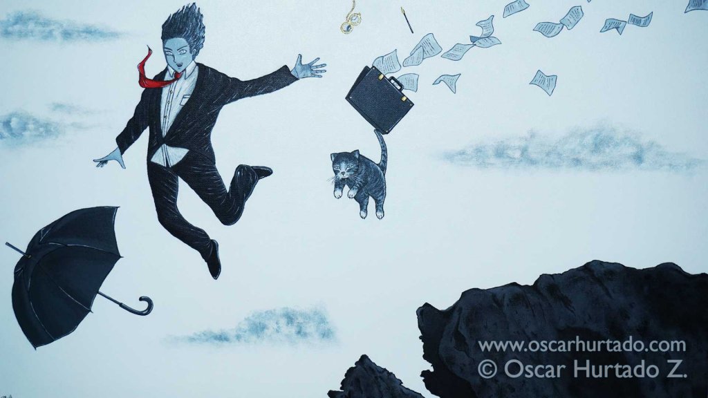The Great Jump into Glory - Acrylic painting (2014)