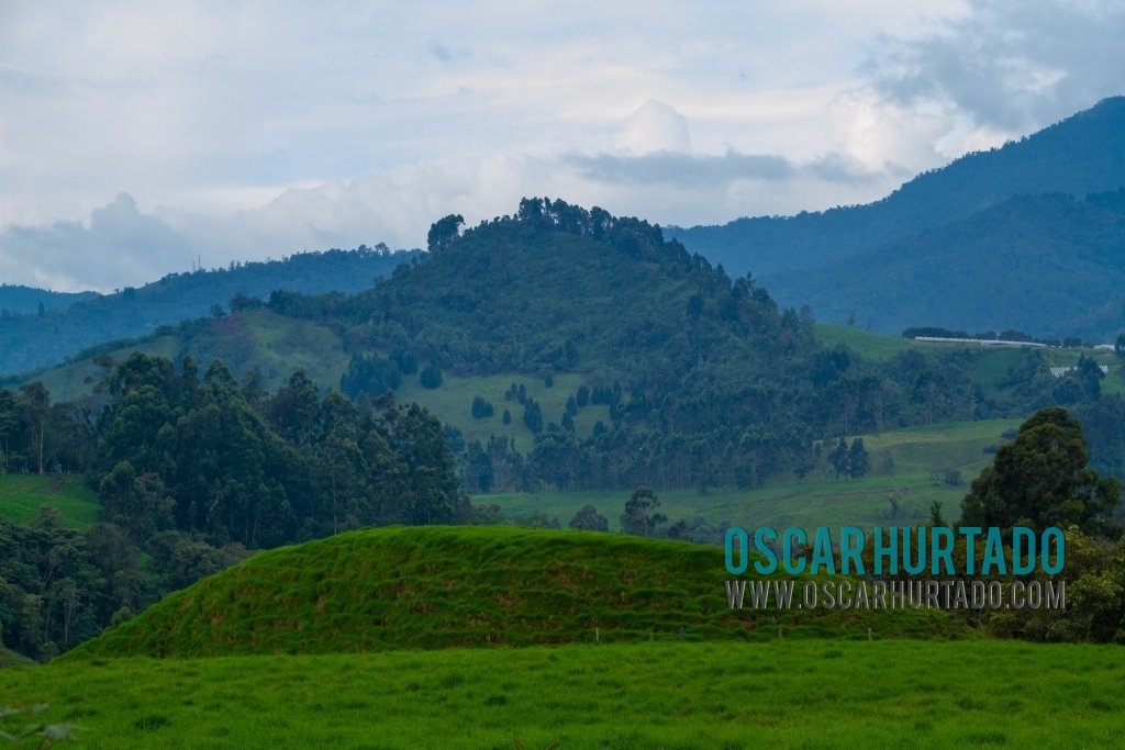 Beautiful coffee region landscape present near Los Nevados National Park