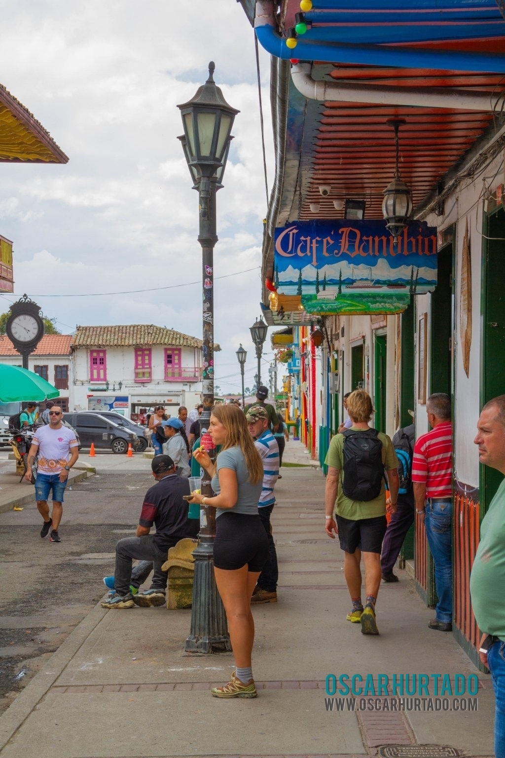 Another angle of the busy life witnessed in Calle Real near the main square of Salento, Quindío