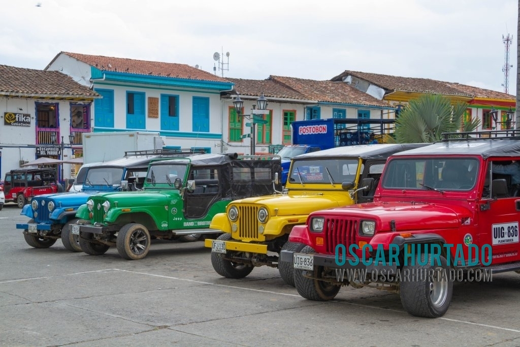 The colorful jeeps that serve as public transportation through the streets and roads of Salento and rest of the Coffee Region