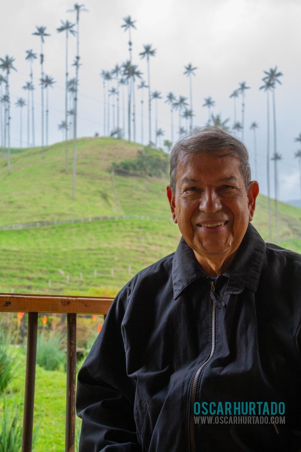 A beautiful portrait of my beloved dad posing with the gorgeous Cocora Valley landscape as background